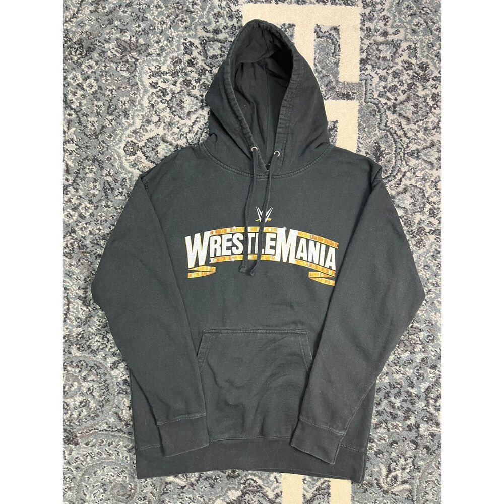 Vintage Mens WrestleMania Los Angeles Hoodie Size Large Black